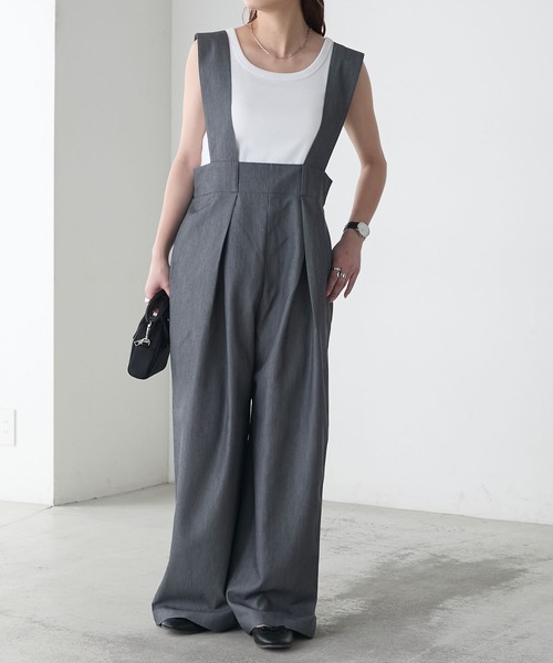 セール】2Wayチューリップタックイージーワイドサロペット（サロペット