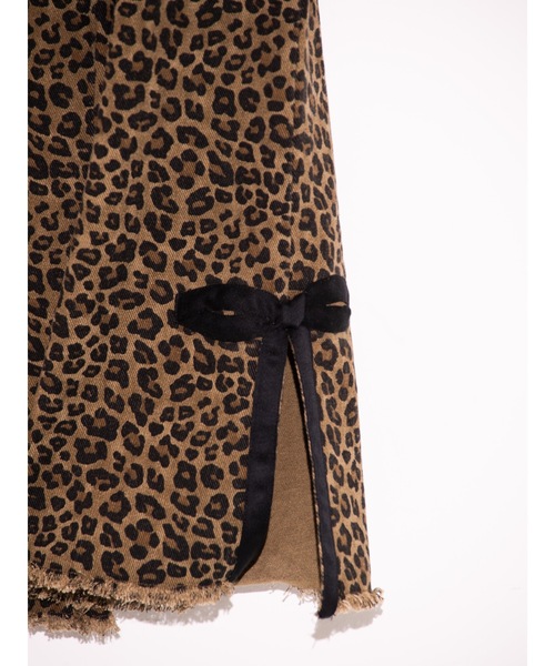 leopard ribbon pants（デニムパンツ）｜jumelle（ジュメロ）の