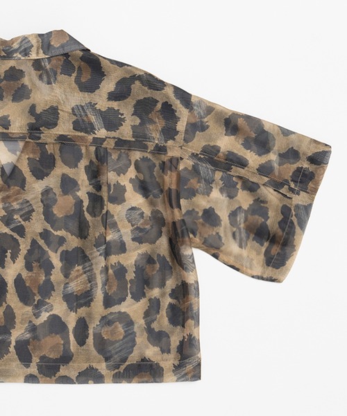 レオパードプリントシアーシャツ / Leopard Print Sheer Shirt