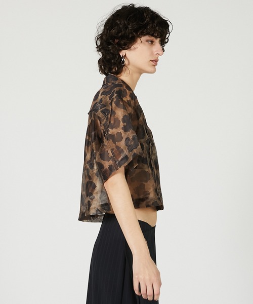 TEENBOOP プリントシアーシャツ レオパード レオパードプリントシアーシャツ / Leopard Print Sheer Shirt