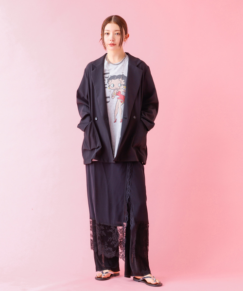 Rouge vif la cle（ルージュヴィフラクレ）の「【Le Melange/ル・メランジュ】スラブタッチドライジャケット【WEB限定】（テーラードジャケット・レディース・オレンジ系その他/ブラック/ベージュ・フリー）」の20枚目の写真