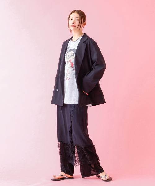 Rouge vif la cle（ルージュヴィフラクレ）の「【Le Melange/ル・メランジュ】スラブタッチドライジャケット【WEB限定】（テーラードジャケット・レディース・オレンジ系その他/ブラック/ベージュ・フリー）」の18枚目の写真