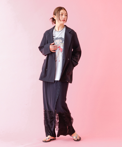 Rouge vif la cle（ルージュヴィフラクレ）の「【Le Melange/ル・メランジュ】スラブタッチドライジャケット【WEB限定】（テーラードジャケット・レディース・オレンジ系その他/ブラック/ベージュ・フリー）」の17枚目の写真