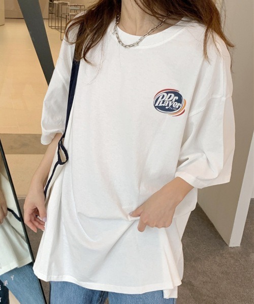 MASHIRO(マシロ)の「【MASHIRO】カラーBIGTシャツ Dr Player(MA/EK107)(Tシャツ/カットソー・レディース・パープル/ホワイト/グリーン/ブラック・FREE)」の1枚目の写真