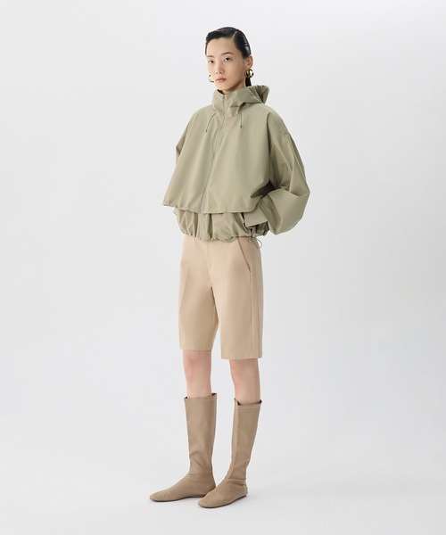 JNBY（ジェーエヌビーワイ）の「Sculpted Drawstring Hooded Jacket / ドローストリングフーディージャケット（その他アウター・レディース・ベージュ/ブラック・36/34）」の18枚目の写真