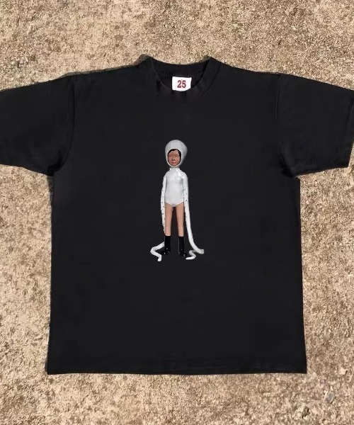 FreeZone（フリーゾーン）の「プリント半袖Tシャツ（Tシャツ/カットソー・メンズ・ホワイト/ブラック/ホワイト系その他/ライトグレー・F）」の3枚目の写真