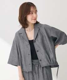 リネンシャツ 開襟」に該当するシャツ/ブラウス（長袖