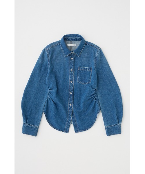 MOUSSY(マウジー)の「WAIST FIT DENIM シャツ(シャツ/ブラウス・レディース・ホワイト/ブルー/ワンウォッシュ・FREE)」の10枚目の写真