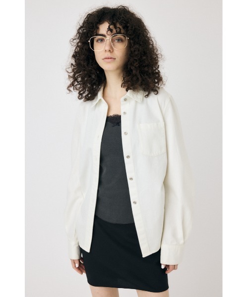 MOUSSY(マウジー)の「WAIST FIT DENIM シャツ(シャツ/ブラウス・レディース・ホワイト/ブルー/ワンウォッシュ・FREE)」の14枚目の写真