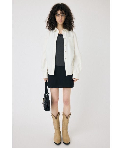MOUSSY(マウジー)の「WAIST FIT DENIM シャツ(シャツ/ブラウス・レディース・ホワイト/ブルー/ワンウォッシュ・FREE)」の17枚目の写真