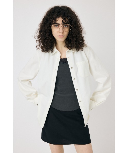 MOUSSY(マウジー)の「WAIST FIT DENIM シャツ(シャツ/ブラウス・レディース・ホワイト/ブルー/ワンウォッシュ・FREE)」の18枚目の写真