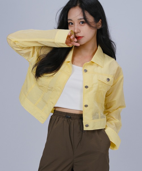 DURAS（デュラス）の「シアートラッカージャケット（ナイロンジャケット・レディース・ブルー/イエロー/オレンジ・SMALL/MEDIUM）」の5枚目の写真