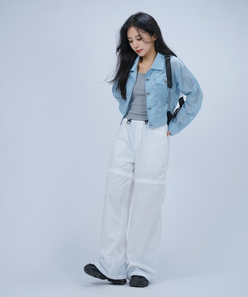DURAS（デュラス）の「シアートラッカージャケット（ナイロンジャケット・レディース・ブルー/イエロー/オレンジ・SMALL/MEDIUM）」の12枚目の写真