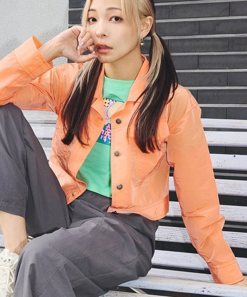 DURAS（デュラス）の「シアートラッカージャケット（ナイロンジャケット・レディース・ブルー/イエロー/オレンジ・SMALL/MEDIUM）」の6枚目の写真