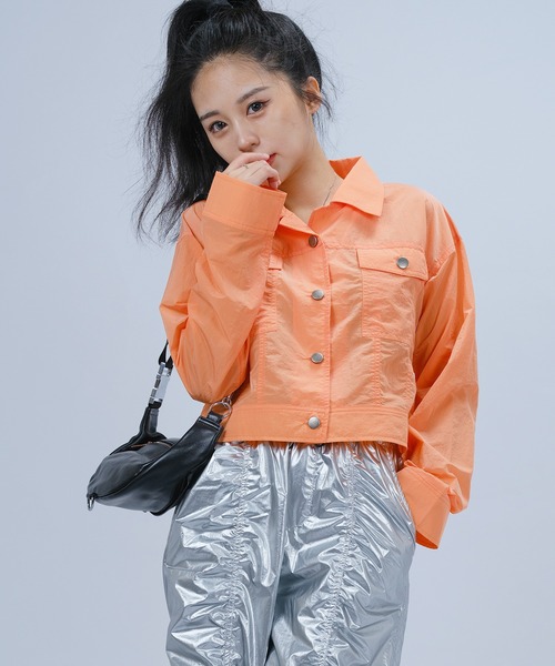 DURAS(デュラス)の「シアートラッカージャケット(ナイロンジャケット・レディース・ブルー/イエロー/オレンジ・SMALL/MEDIUM)」の14枚目の写真