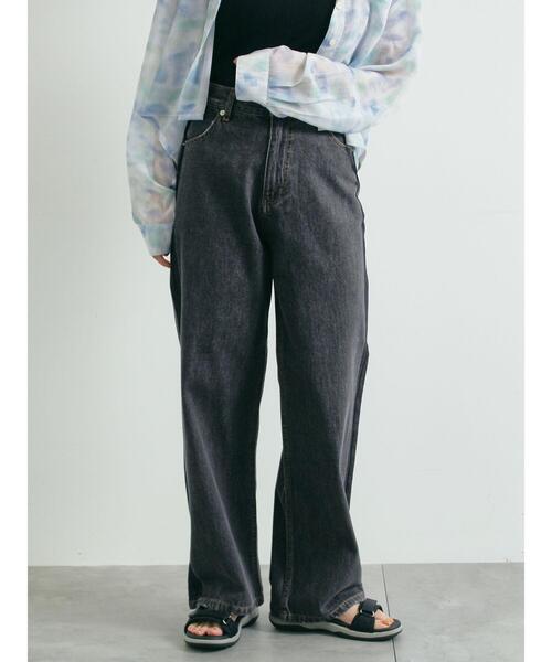 SM2(エスエムツー)の「デニム配色ラインパンツ(その他パンツ・レディース・ブルー/ブラック・L/M)」の2枚目の写真