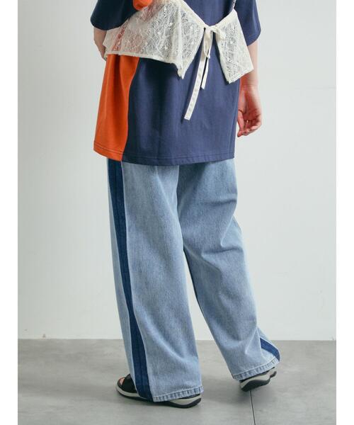 SM2(エスエムツー)の「デニム配色ラインパンツ(その他パンツ・レディース・ブルー/ブラック・L/M)」の5枚目の写真