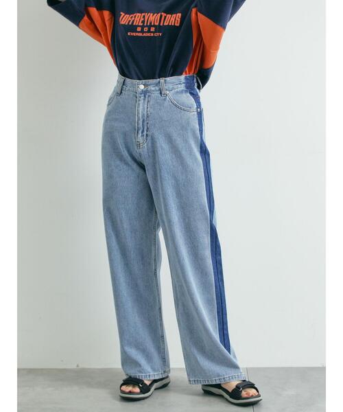 SM2(エスエムツー)の「デニム配色ラインパンツ(その他パンツ・レディース・ブルー/ブラック・L/M)」の8枚目の写真