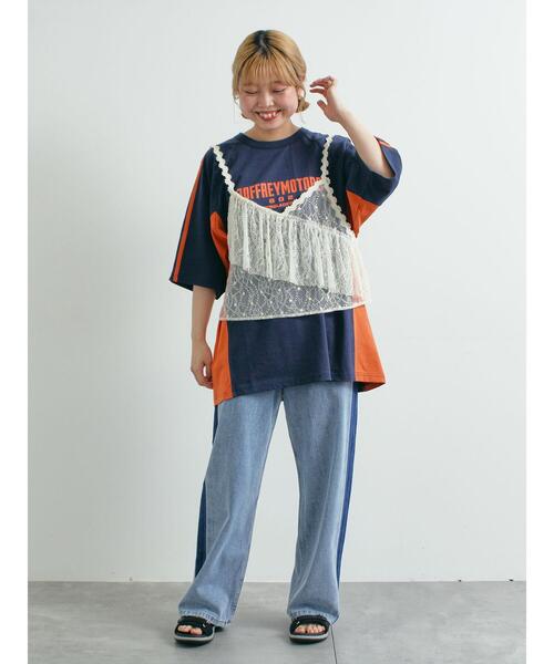 SM2(エスエムツー)の「デニム配色ラインパンツ(その他パンツ・レディース・ブルー/ブラック・L/M)」の11枚目の写真