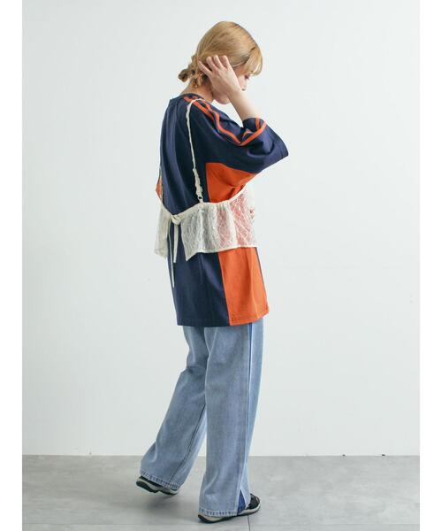 SM2(エスエムツー)の「デニム配色ラインパンツ(その他パンツ・レディース・ブルー/ブラック・L/M)」の14枚目の写真