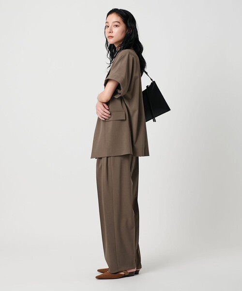 WEB限定 Wardrobe DAILY MINIMAL】ランダムタック テーパード