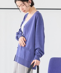 Vネックポケット付きカーディガン
