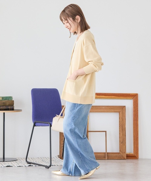 AMERICAN HOLIC（アメリカンホリック）の「Vネックポケット付きカーディガン（カーディガン/ボレロ・レディース・ネイビー/その他12/ホワイト系その他2/ブラック・FREE）」の13枚目の写真