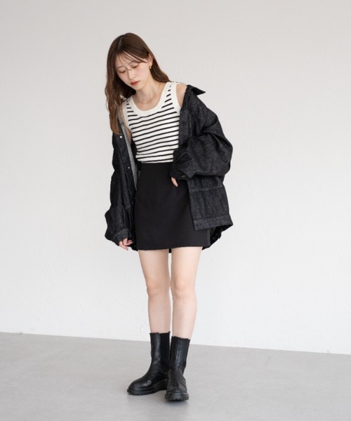 VIVI♡POPO　リブ編み ブラック タンクトップおまとめ商品 VIVI♡POPO リブ編み ブラック タンクトップおまとめ商品 2点
