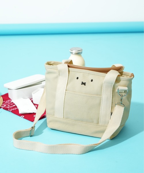 Miffy( ミッフィー)の「【miffy/ミッフィー】 保冷機能付き2wayトートバッグ フェイスデザイン(トートバッグ・レディース・アイボリー/グリーン/ブラウン・FREE)」の2枚目の写真