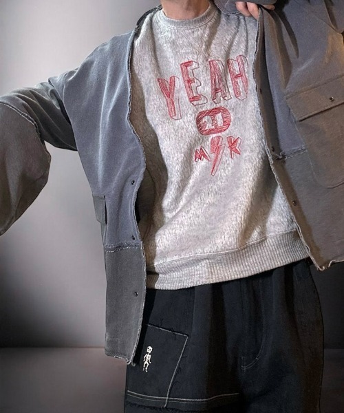 masterkey（マスターキー）の「mcg3636-RUST スウェットカーディガン（カーディガン/ボレロ・メンズ・グレー系その他・1/2）」の12枚目の写真