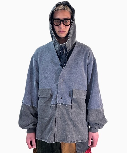 masterkey（マスターキー）の「mcg3636-RUST スウェットカーディガン（カーディガン/ボレロ・メンズ・グレー系その他・1/2）」の15枚目の写真