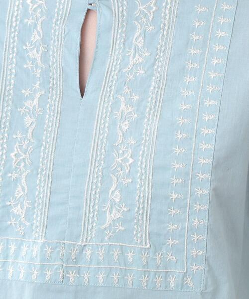LAURA ASHLEY(ローラアシュレイ)の「【SETUP可/コットン100%/インド綿/刺繍入り】デザインブラウス(シャツ/ブラウス・レディース・ベージュ/チャコールグレー/ライトグレー系9・38)」の7枚目の写真