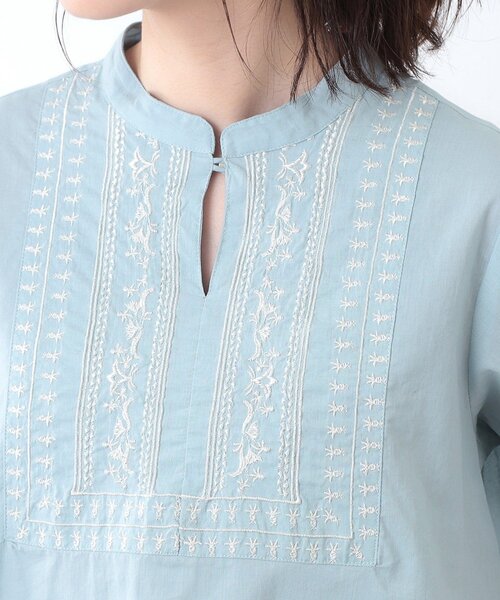 LAURA ASHLEY(ローラアシュレイ)の「【SETUP可/コットン100%/インド綿/刺繍入り】デザインブラウス(シャツ/ブラウス・レディース・ベージュ/チャコールグレー/ライトグレー系9・38)」の19枚目の写真