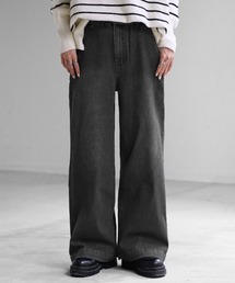 「革命デニム」ワイドパンツ