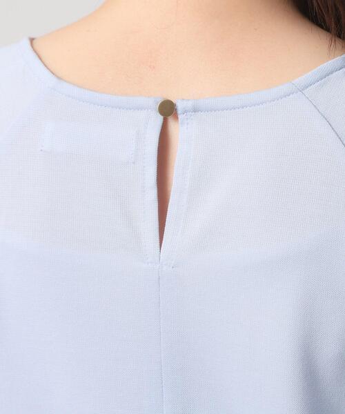 ITS'DEMO（イッツデモ）の「◆【吸水速乾／洗濯機OK／洗濯後しわになりにくい】カットミラノタックプルオーバー（Tシャツ/カットソー・レディース・ブラック/ブルーグリーン/レッド系/オフホワイト/サックスブルー・00）」の8枚目の写真