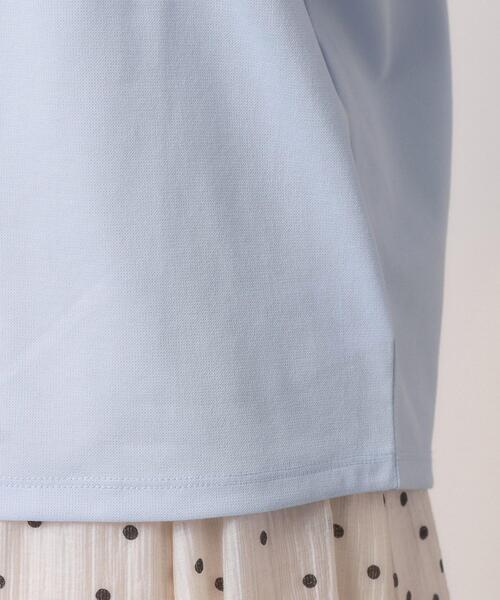 ITS'DEMO（イッツデモ）の「◆【吸水速乾／洗濯機OK／洗濯後しわになりにくい】カットミラノタックプルオーバー（Tシャツ/カットソー・レディース・ブラック/ブルーグリーン/レッド系/オフホワイト/サックスブルー・00）」の6枚目の写真