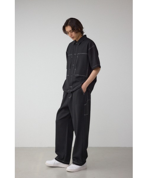AZUL by moussy(アズールバイマウジー)の「アウトステッチブッチャーシャツ(シャツ/ブラウス・メンズ・グレー/ライトブラウン/ブラック・LARGE/MEDIUM)」の6枚目の写真