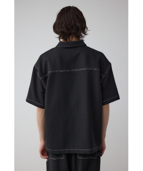 AZUL by moussy(アズールバイマウジー)の「アウトステッチブッチャーシャツ(シャツ/ブラウス・メンズ・グレー/ライトブラウン/ブラック・LARGE/MEDIUM)」の9枚目の写真