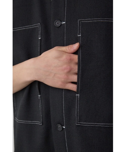 AZUL by moussy(アズールバイマウジー)の「アウトステッチブッチャーシャツ(シャツ/ブラウス・メンズ・グレー/ライトブラウン/ブラック・LARGE/MEDIUM)」の12枚目の写真