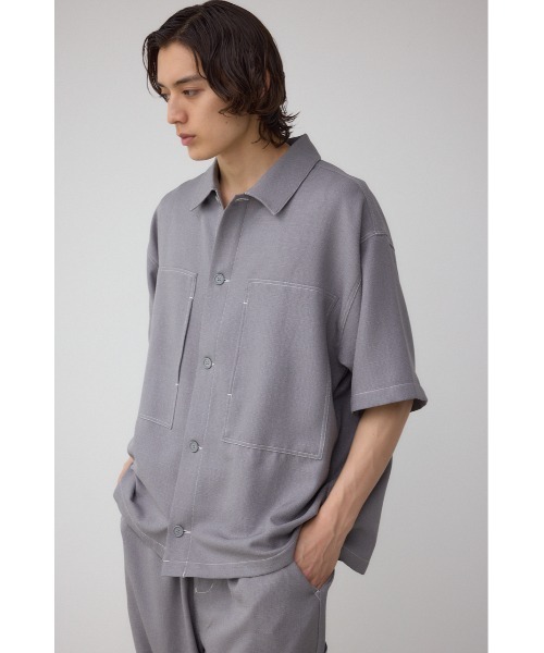 AZUL by moussy(アズールバイマウジー)の「アウトステッチブッチャーシャツ(シャツ/ブラウス・メンズ・グレー/ライトブラウン/ブラック・LARGE/MEDIUM)」の15枚目の写真