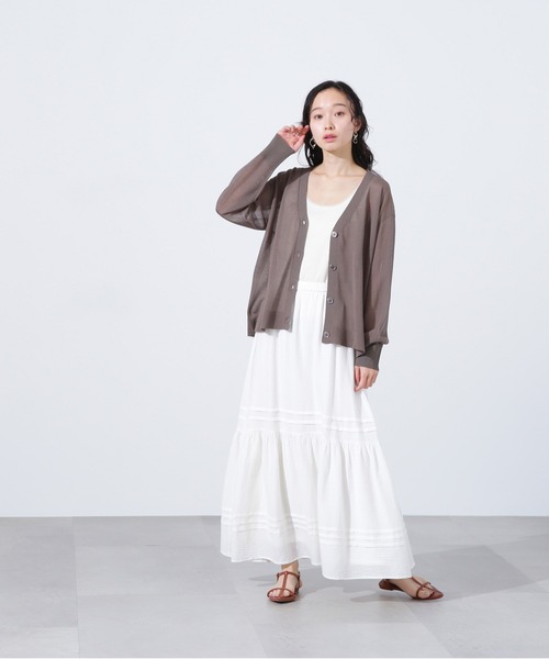 N.(N. Natural Beauty Basic)(エヌエヌナチュラルビューティーベーシック)の「シアートリムタンクトップ(タンクトップ・レディース・ブラック/ベージュ/オフホワイト・MEDIUM)」の17枚目の写真