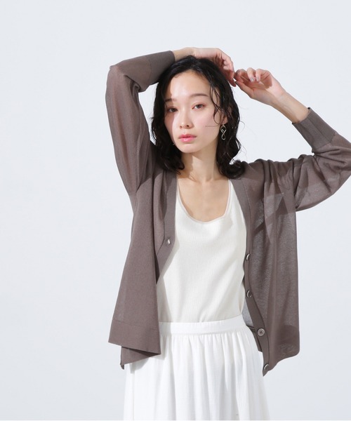 N.(N. Natural Beauty Basic)(エヌエヌナチュラルビューティーベーシック)の「シアートリムタンクトップ(タンクトップ・レディース・ブラック/ベージュ/オフホワイト・MEDIUM)」の18枚目の写真