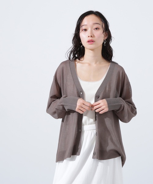 N.(N. Natural Beauty Basic)(エヌエヌナチュラルビューティーベーシック)の「シアートリムタンクトップ(タンクトップ・レディース・ブラック/ベージュ/オフホワイト・MEDIUM)」の19枚目の写真