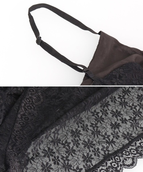 ANAP（アナップ）の「レースフリルミニキャミワンピース（ワンピース・レディース・ホワイト/ブラック・FREE）」の5枚目の写真