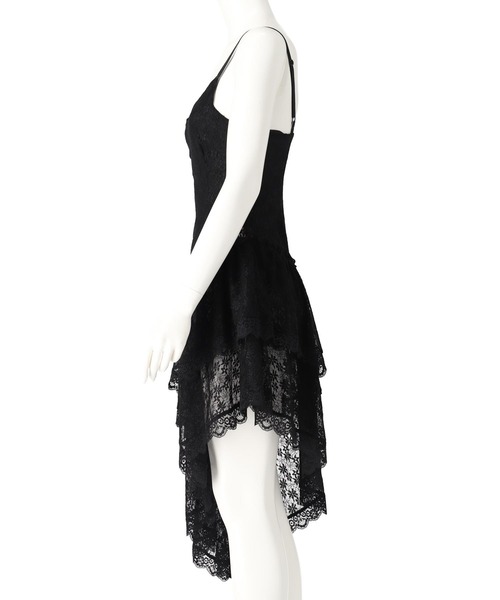 ANAP（アナップ）の「レースフリルミニキャミワンピース（ワンピース・レディース・ホワイト/ブラック・FREE）」の3枚目の写真