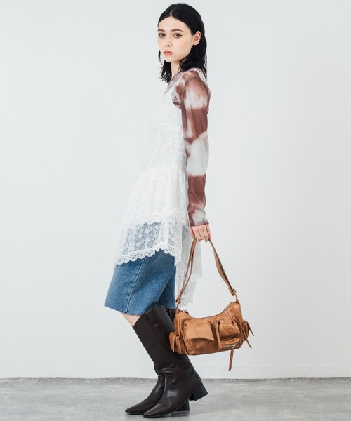 ANAP（アナップ）の「レースフリルミニキャミワンピース（ワンピース・レディース・ホワイト/ブラック・FREE）」の12枚目の写真