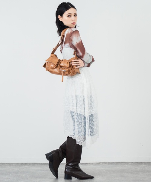 ANAP（アナップ）の「レースフリルミニキャミワンピース（ワンピース・レディース・ホワイト/ブラック・FREE）」の13枚目の写真