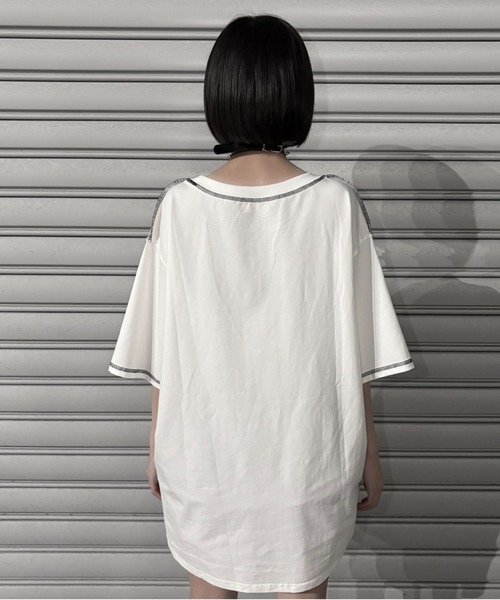 A'GEM/9 × .kom 『AOSPACE』ステッチスカル半袖Tシャツ（Tシャツ
