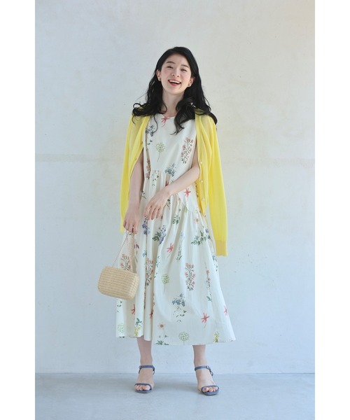 cawaii（カワイイ）の「ウエストカーブ切り替えの花図鑑ミディアムワンピース（ワンピース・レディース・ブラック/アイボリー・FREE）」の14枚目の写真