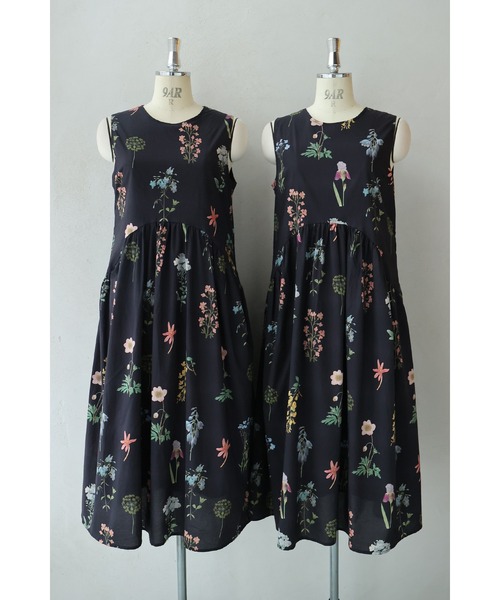 cawaii（カワイイ）の「ウエストカーブ切り替えの花図鑑ミディアムワンピース（ワンピース・レディース・ブラック/アイボリー・FREE）」の8枚目の写真